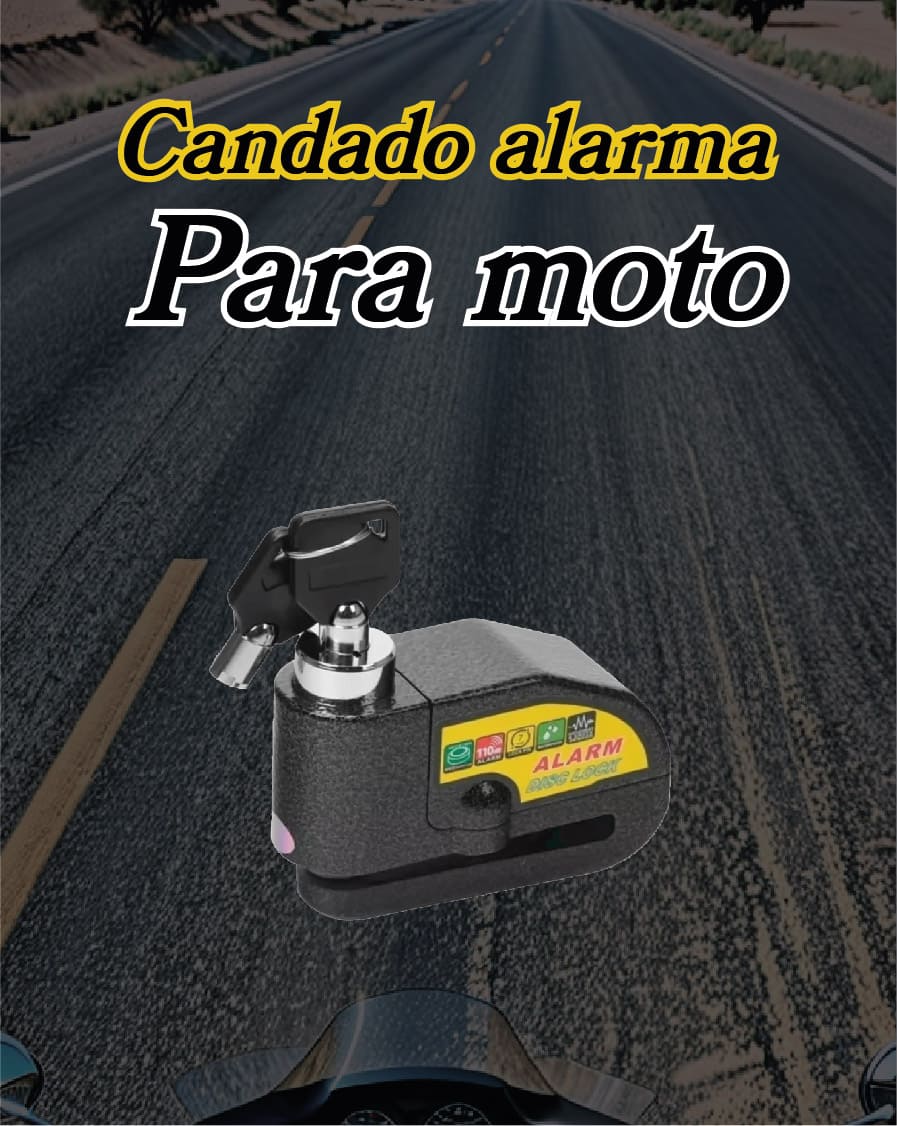 Candado alarma para moto