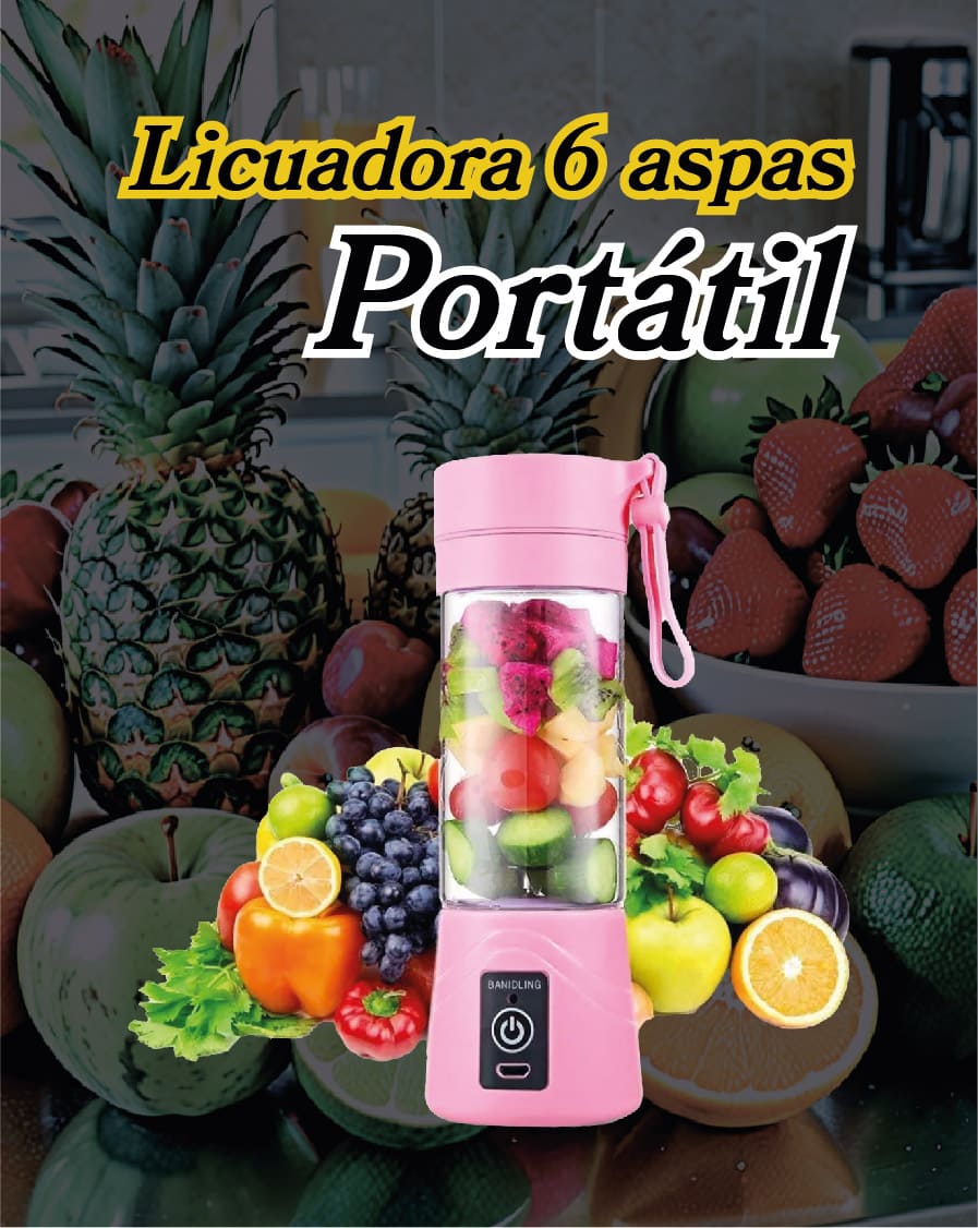 Licuadora 6 aspas portátil