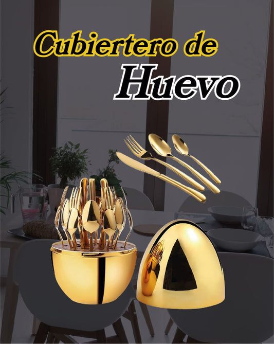 Cubiertero en forma de huevo