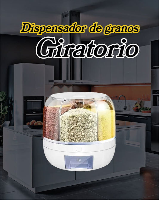 Dispensador de granos giratorio